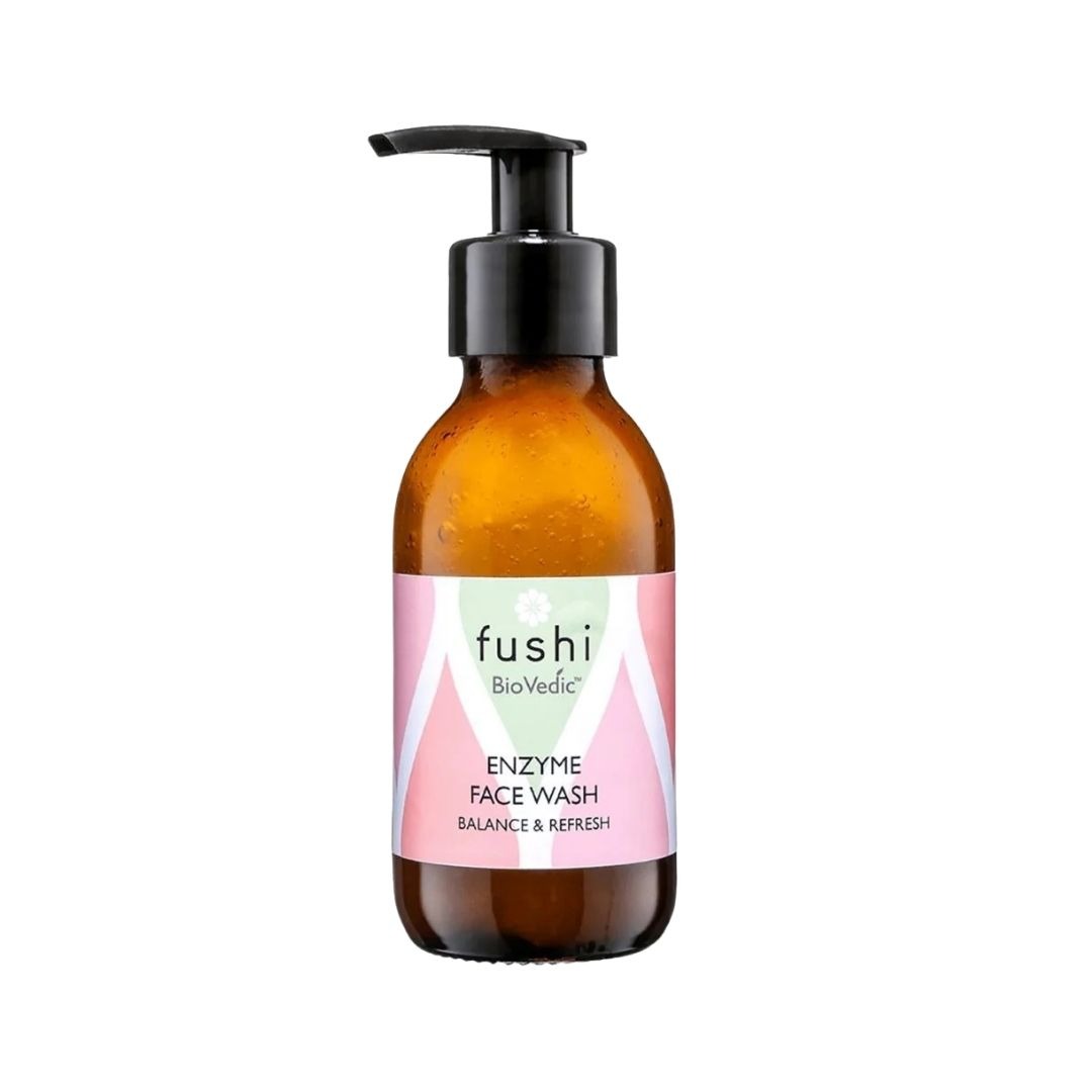 Fushi Biovedic Enzyme Face Wash exfoliërende wasgel met bamboe en Manjistha, Ayurvedische gezichtsreiniger