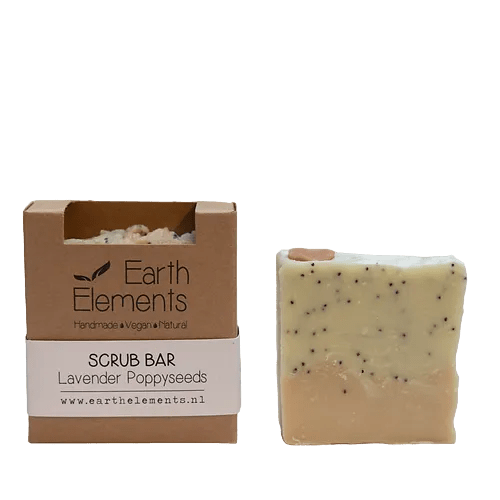 Earth Elements Scrub Bar Lavender Poppyseeds