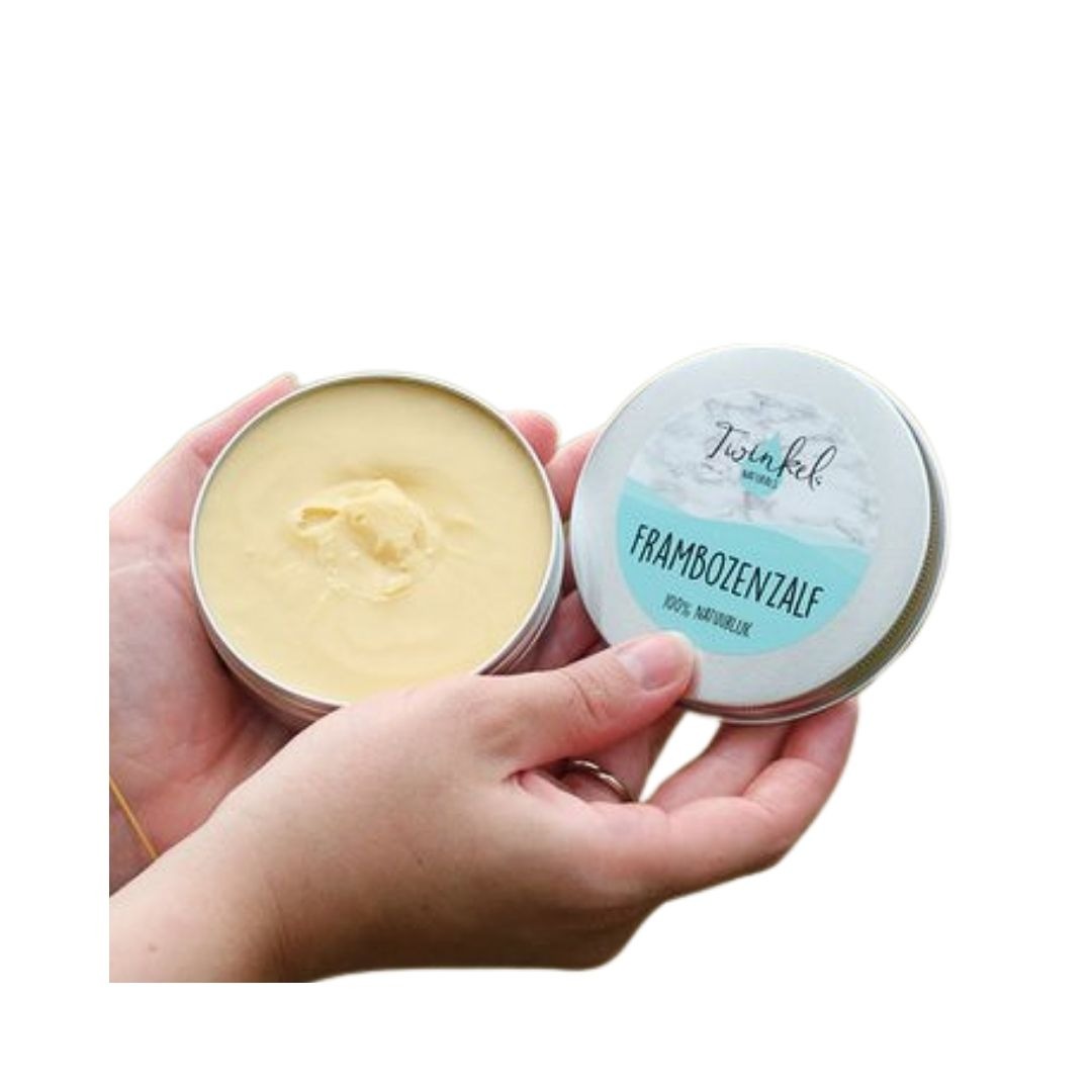 Twinkel Naturals Frambozenzalf 100 ml, natuurlijke zalf met sheaboter en frambozenpitolie voor gevoelige huid en baby's