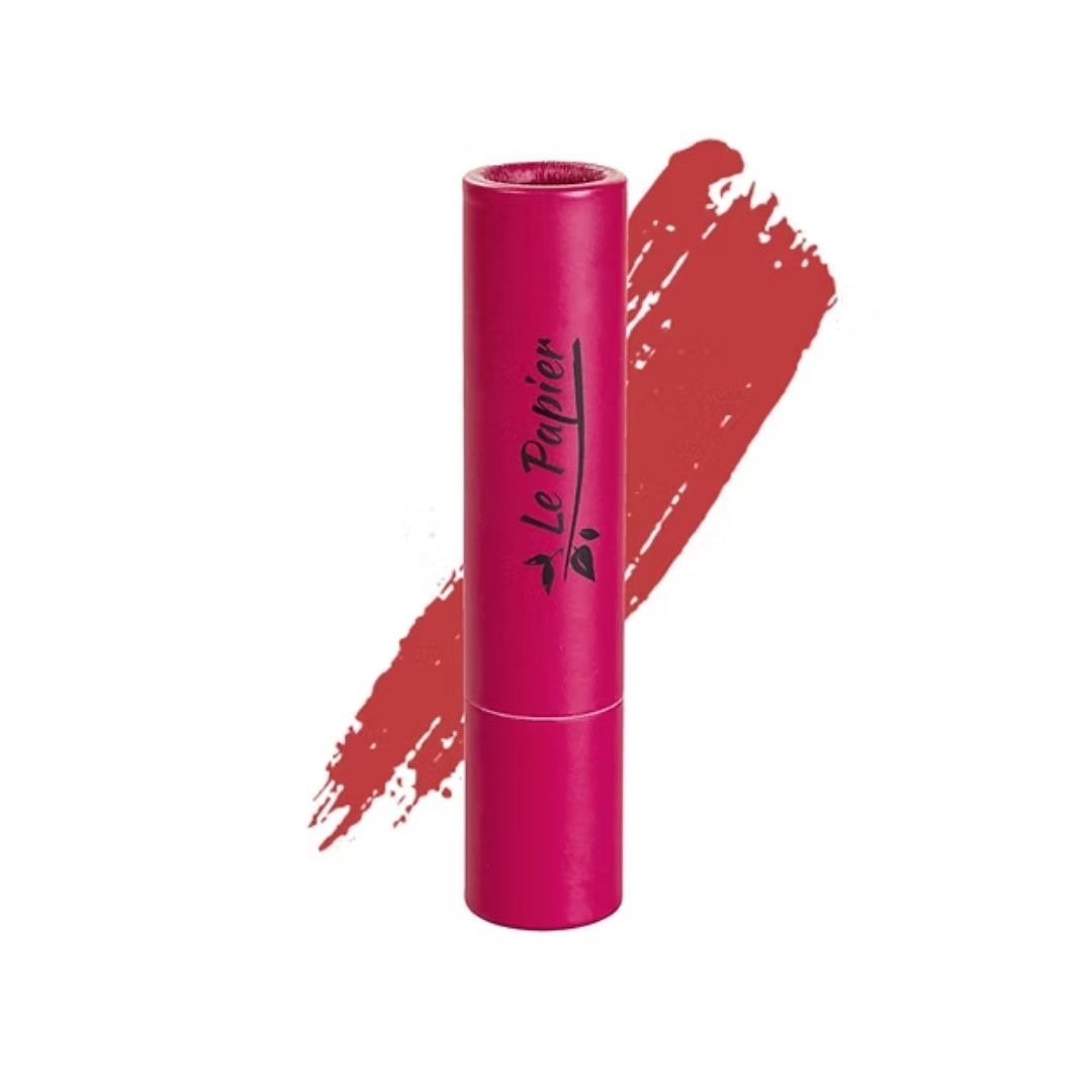 Beauty Made Easy Lipstick Redwood Mat 02, intens rode lippenstift, volledig plasticvrij verpakt