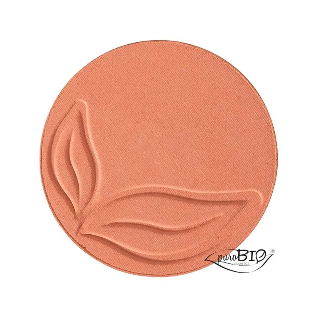 PuroBIO Blush Coral Pink 02 Refill, biologische en vegan rouge koraal roze navulling